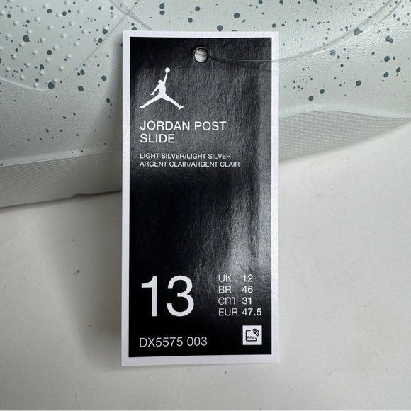 NEW Nike Jordan Post Slides Light Silver DX5575-003 Men's Size 13 - Picture 8 of 8